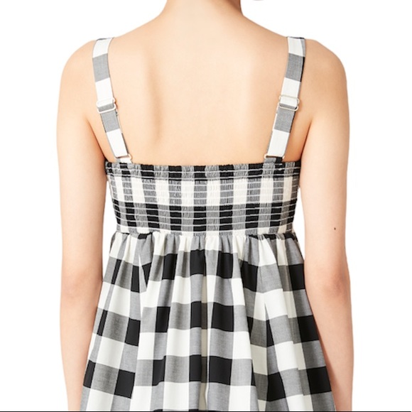 ♠️💃 kate spade Gingham Al Fresco Mini Dress, Black Multi - Picture 4 of 7